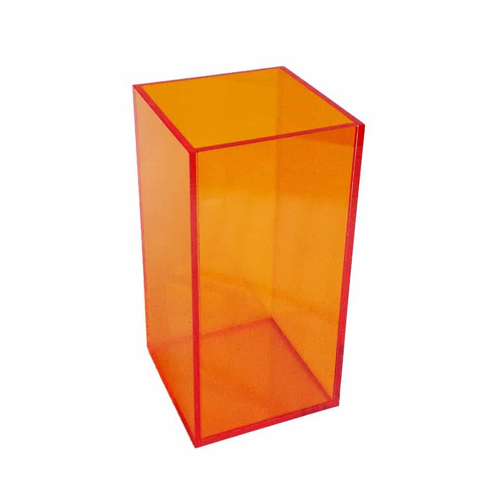 Orange Vertical Shade Vase